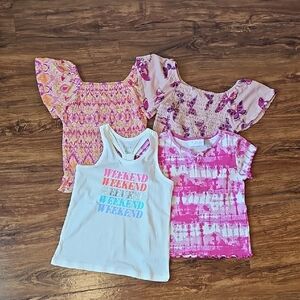 The Childrens Place Shortsleeve Colorful Summer Tops Bundle Size S 5/6